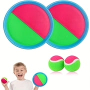 Outdoor To-ys Active Sport Games with Beach Essentials for Backyard Toss Catch Ball Game Racket Interactive Yard Entertainment Gift 2 Rackets 1 Ball Blue