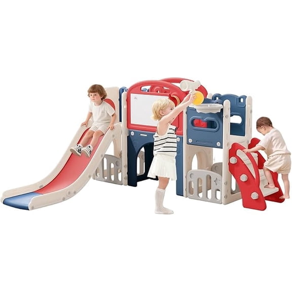 Outdoor Toddler Playset with Slide 11 in 1 Activity Features Safe Durable Design for Engaging Indoor and Outdoor Play for Children Stylish Smooth Finish for Toddlers Ages 2 and Up