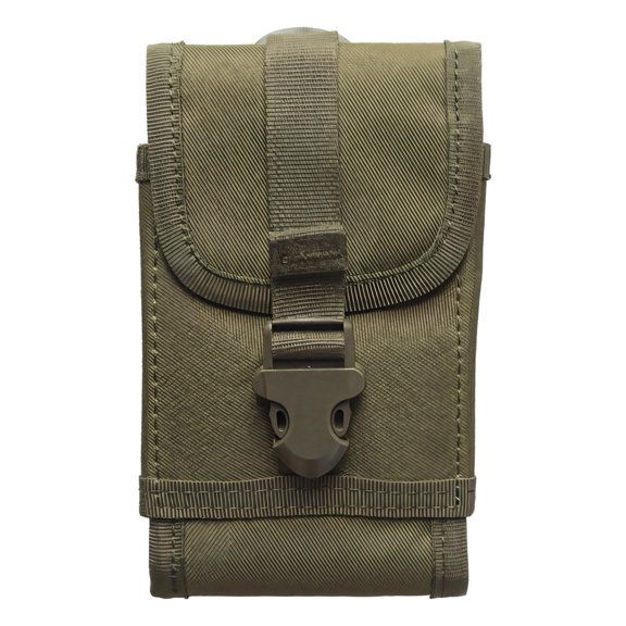 Outdoor Tool Pouch, Nylon Waist Pack for Phones, Compass & Small Gear, Pouch for Large Smartphones, Multipurpose Pouch with D-Ring and Snap, Compact Hiking Companion