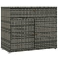 thumbnail image 1 of Outdoor Towel Rack & Pool Toy Cabinet, Hot Tub Accessory Storage, Freestanding PE Rattan Wicker Cabinet with Drawer for Indoor, Outdoor Swimming Pool, Spa, Gray, 1 of 9
