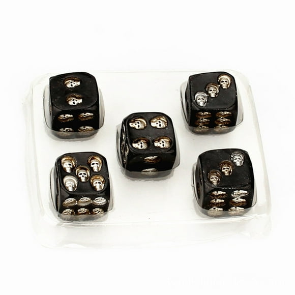 Outdoor Toys 5pcs Dice Resin Skeleton Dice Set Scary Novelty Decorative Table Ornament for Restaurants and Bars Decoration 5PCS