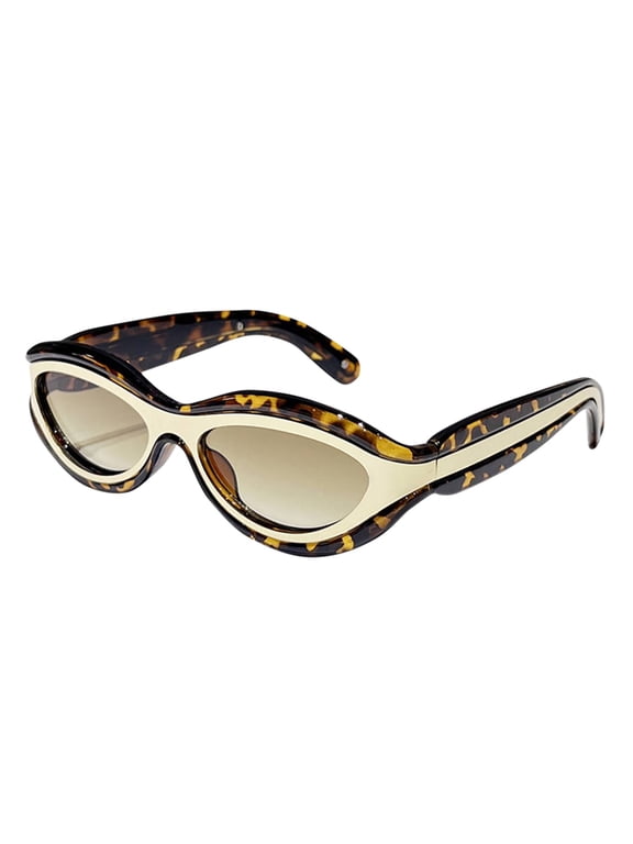 Outdoor Toys Cat Eye Sunglasses for Women Cute Oval Thick Frame Accessories Retro Style Shades Sun Glasses