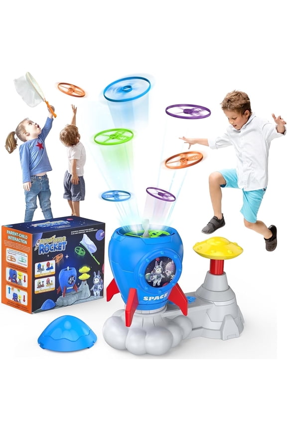 Outdoor Toys for Kids Ages 4-8, Rocket Launcher Toy Games,Outside Yard Activities Toddler Toy 3 4 5 6 7 8 Family Backyard Games, Christmas Birthday Gift for Boys Girls