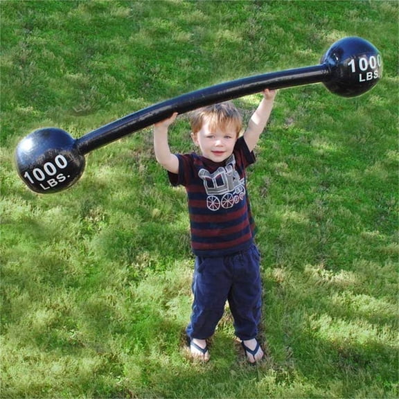 Outdoor Toys Party Event Props Barbell Inflatable Game for Outdoor Activities and Decorations,47.24 inch,Black