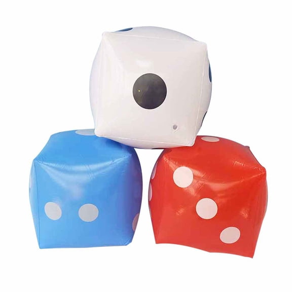 Outdoor Toys Set Games Inchi 3pk For Floor Pool Dice Multipurpose Inflatable Toys Adventure Platform, 30 cmx30 cm, White,Red,Blue
