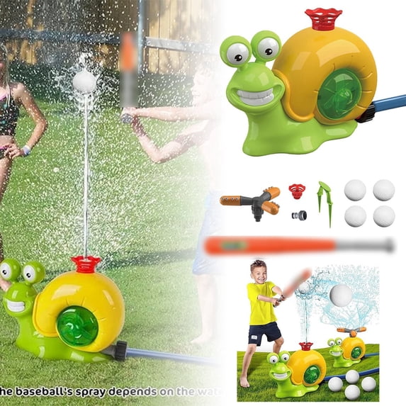 Outdoor Toys 2 Summer Water Play Toys Baseball Sprinkler Garden Water Spray for Kids Rotating Yard