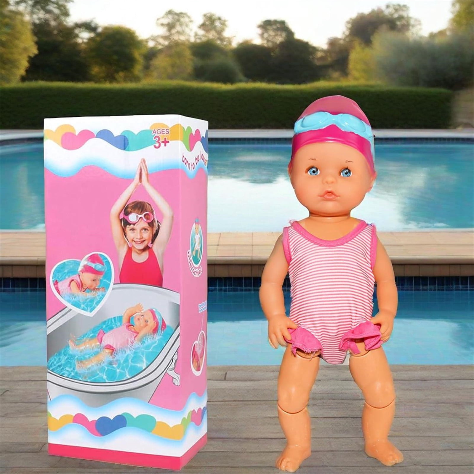 Outdoor Toys Swimming Pool Doll Realistic Detachable Set Ideal for ...