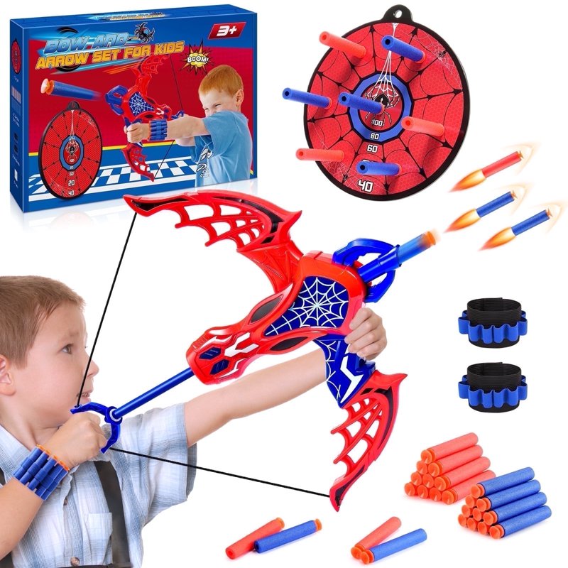 Bow and Arrow Set for Kids, Outdoor Toys Archery Set for 3-12 Year Old Kids Boys Girls, Gifts for Boys Ages 3 4 5 6 7 8 Year Old