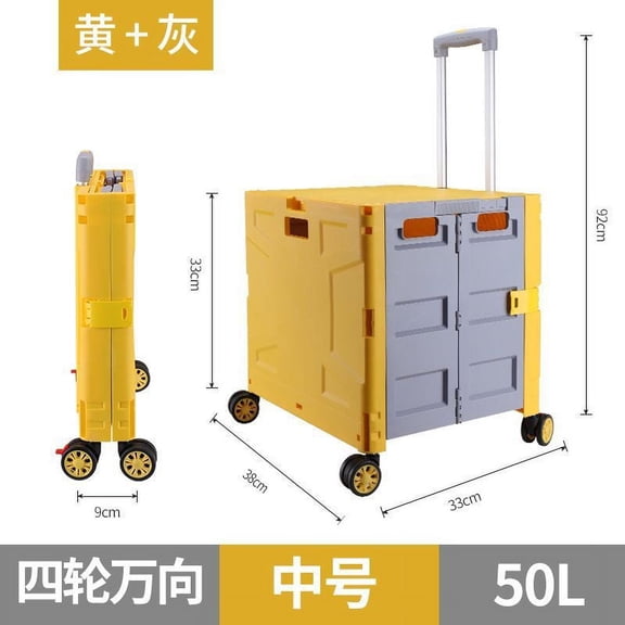 Outdoor Trailer Shopping Cart Luggage Trolley Shopping Cart Portable Folding Express Trolley Household Cart City Hand Buggy