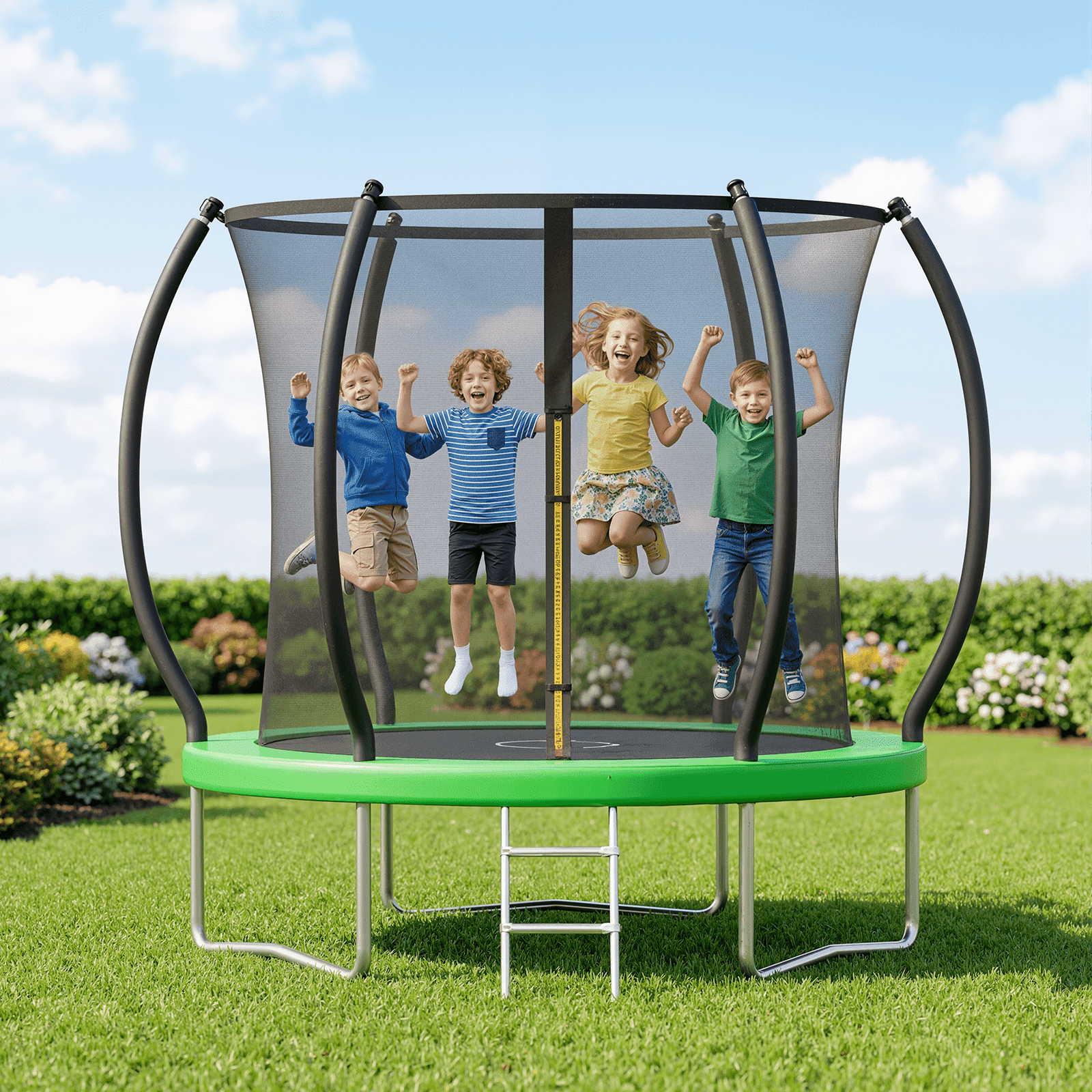 Outdoor Trampoline,Fashionsport Outfitters 8FT/10FT/12FT/14FT Round ...