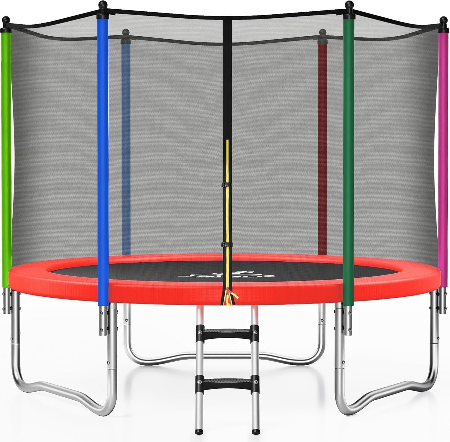 Outdoor Trampolines 8ft 10ft 12ft 14ft 15ft,Exercise Trampolines with Enclosure Net and Ladder,Recreational Anti-Rust Trampolines for Kids and Adults