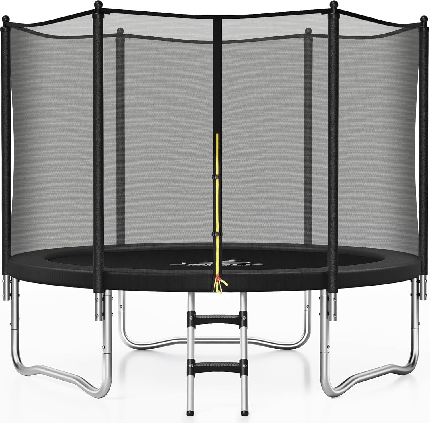 Outdoor Trampolines 8ft 10ft 12ft 14ft 15ft,Exercise Trampolines with Enclosure Net and Ladder,Recreational Anti-Rust Trampolines for Kids and Adults