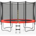 thumbnail image 1 of Outdoor Trampolines 8ft 10ft 12ft 14ft 15ft,Exercise Trampolines with Enclosure Net and Ladder,Recreational Anti-Rust Trampolines for Kids and Adults, 1 of 9