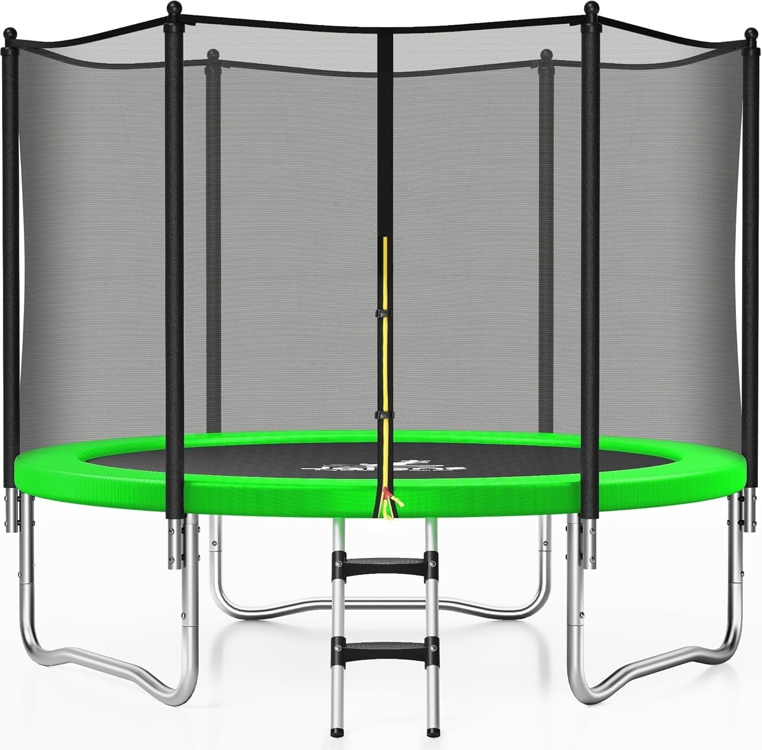 Outdoor Trampolines 8ft 10ft 12ft 14ft 15ft,Exercise Trampolines with Enclosure Net and Ladder,Recreational Anti-Rust Trampolines for Kids and Adults