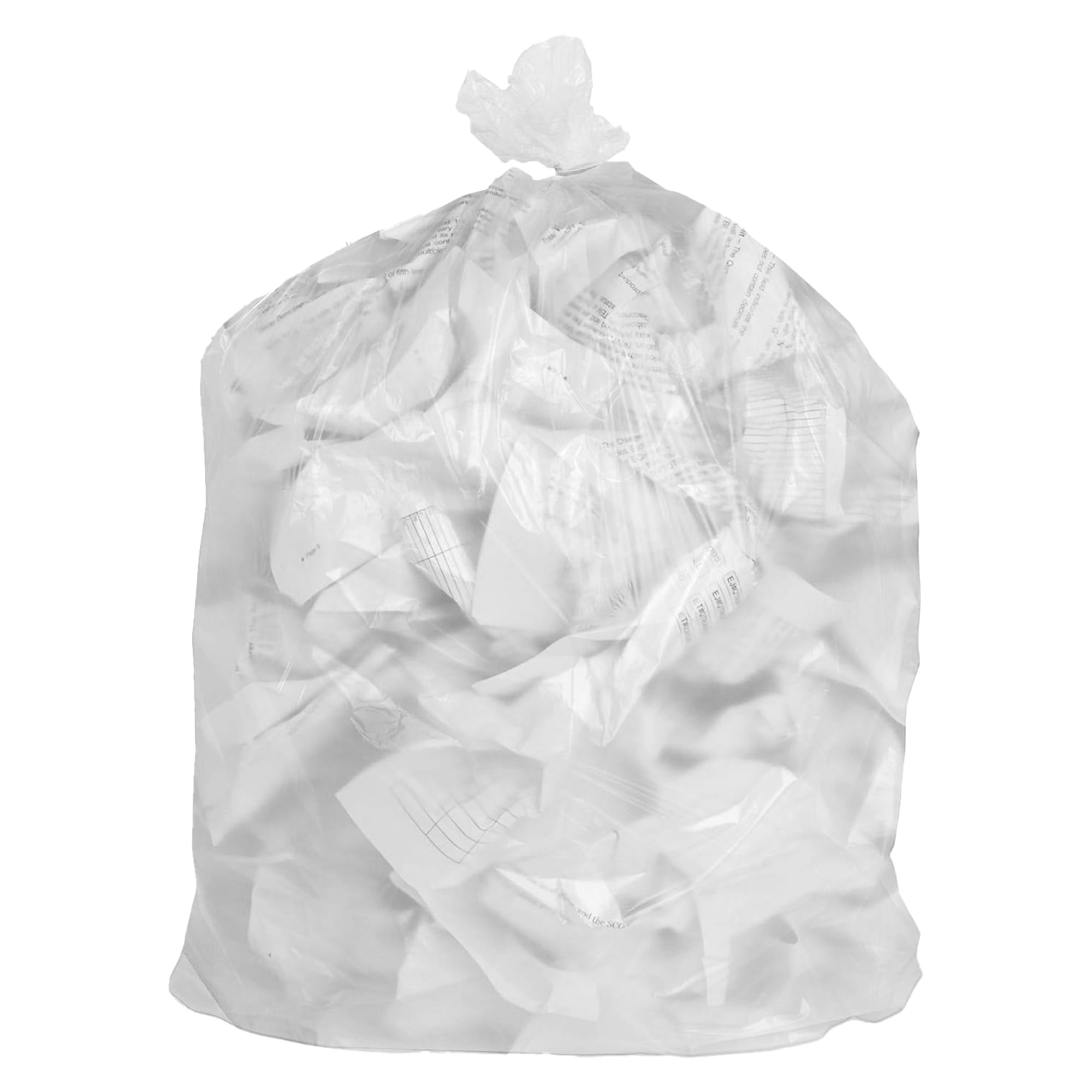 Clear Trash Can Liners, Polyethylene Leakproof Waste Bags, 1000 Count, 24 x 33 in