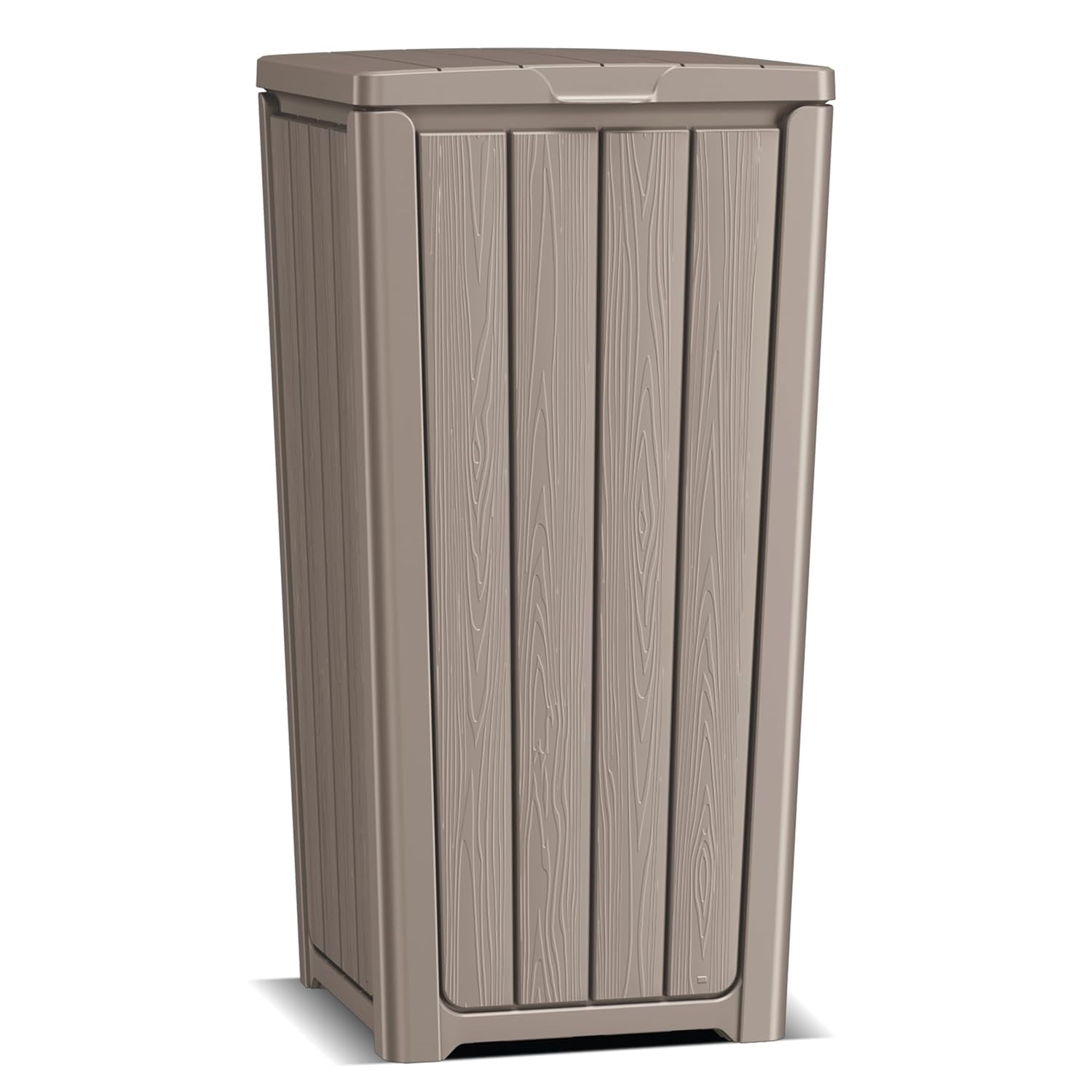 Outdoor Trash Can - Resin Garbage Can with Lockable Lid, Heavy-Duty ...