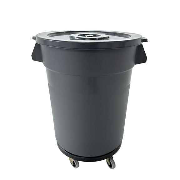Outdoor Trash Can with Lid, 32 Gallon Trash Can with Lid and Wheels, Heavy Duty Construction, Perfect Backyard, Deck, or Garage