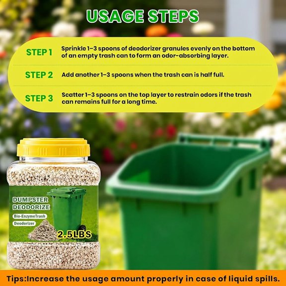 Outdoor Trash Deodorizer 5 lbs Unscented Dumpster Odor Eliminator