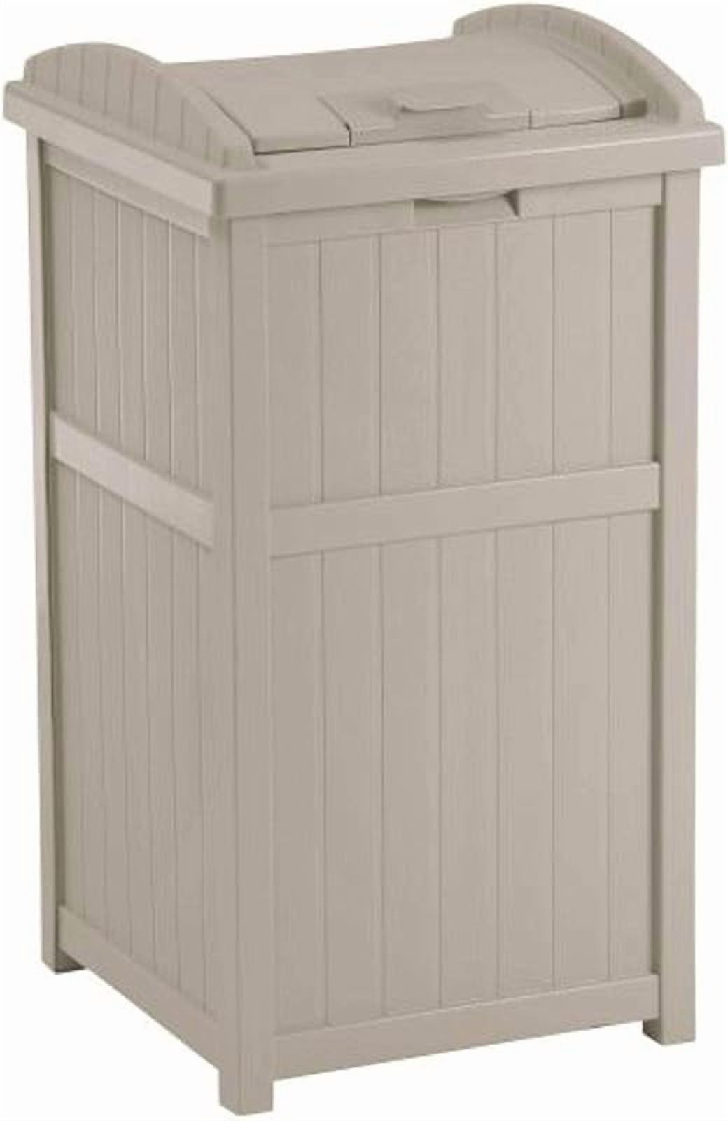 Curated visual reference: Gallery Detail: Outdoor Trash Hideaway Resin Refuse Container W Lid 30 Gallon