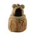 thumbnail image 1 of Outdoor Travel Chihuahua Puppy Dog Carrier Bacpack Winter Warm Pet Carrying Bags for Small Dogs Yorkshire Cat Nest mascotas Home (Brown,L-suit 3-5kg), 1 of 7