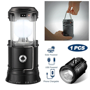 Outdoor Travel Essential Smart Portable Flashlight LED Camping Lantern Line Charging, Solar Charging,Night Lighting 1PCS