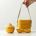 thumbnail image 1 of Outdoor Travel Kung Fu Tea Portable Set 1 Pot 2 Cups Ceramic Crack Cup Chinese New Year Gift, 1 of 5