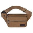 thumbnail image 1 of Outdoor Travel Large Capacity Storage Bag Multi-Pockets Chest Shoulder Bag Waist Bag Fanny Pack Men's Crossbody Bags COFFEE, 1 of 8