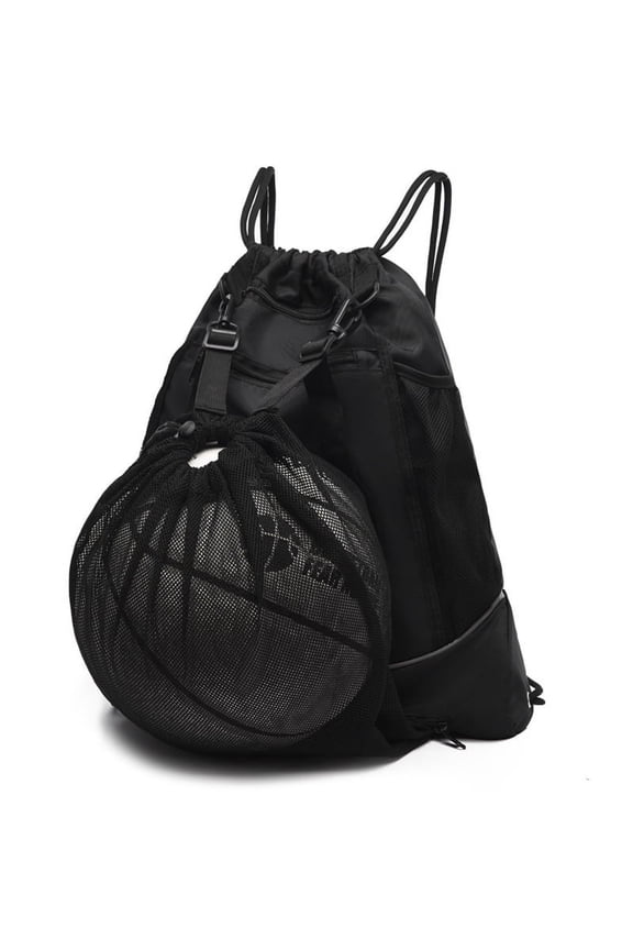 Outdoor Travel Sports Backpack Basketball Football Training Cycling Bag,Black