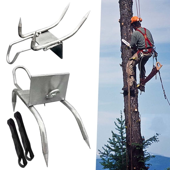 Outdoor Tree‑Climbing Cats Paw Shoe Set With Adjustable Straps, Curved Spike Grip For Bark Traction, Iron Reinforced Build, Safety Belt System, Versatile Climbing Use For Outdoor Adventures