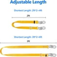 thumbnail image 1 of Outdoor Tree Climbing Restraint Lanyard - 4 Ft to 6 Ft Adjustable Safety Belt & Fall Protection Lanyard with Large Snap Hooks, 1 of 14