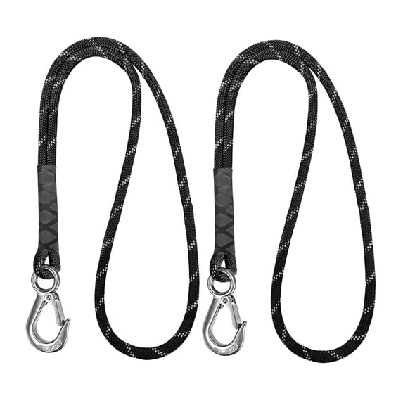 Outdoor Tree Swing Hanging Rope Kit with Stainless Hook Heavy Duty Suspension Attachment for Hammock Chair Playground Backyard Camping Durable Polyester Strap Adjustable Length, 2 Hanging Ropes