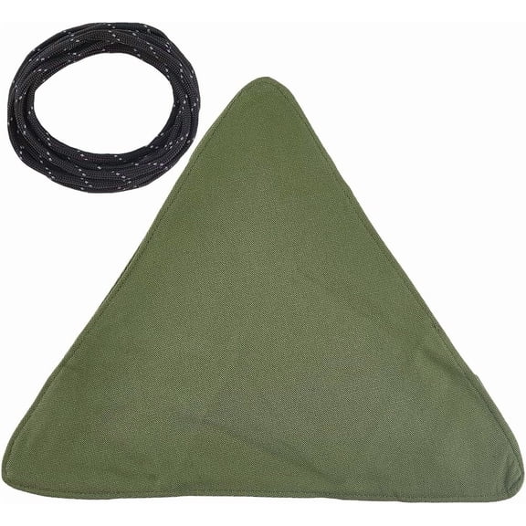 Outdoor Triangular Stool Cloth Portable Folding Fishing Chair Canvas Camping Stool Olive Drab 315x390x5mm