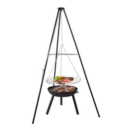 VEVOR Swivel Campfire Grill Fire Pit Grill Grate Over Fire Pits Heavy Duty Steel Grill Grates 360° Adjustable Open Fire Outdoor Cooking Equipment