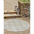 thumbnail image 1 of Outdoor Trisha Collection Area Rug Gray - 3'3" Round, 1 of 5