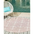 thumbnail image 1 of Outdoor Trisha Collection Area Rug Pink - 10' Round, 1 of 5