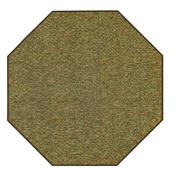 Outdoor Turf Mats with Heavy Duty Non Slip Backing Camo Green - 2' Octagon Area Rug