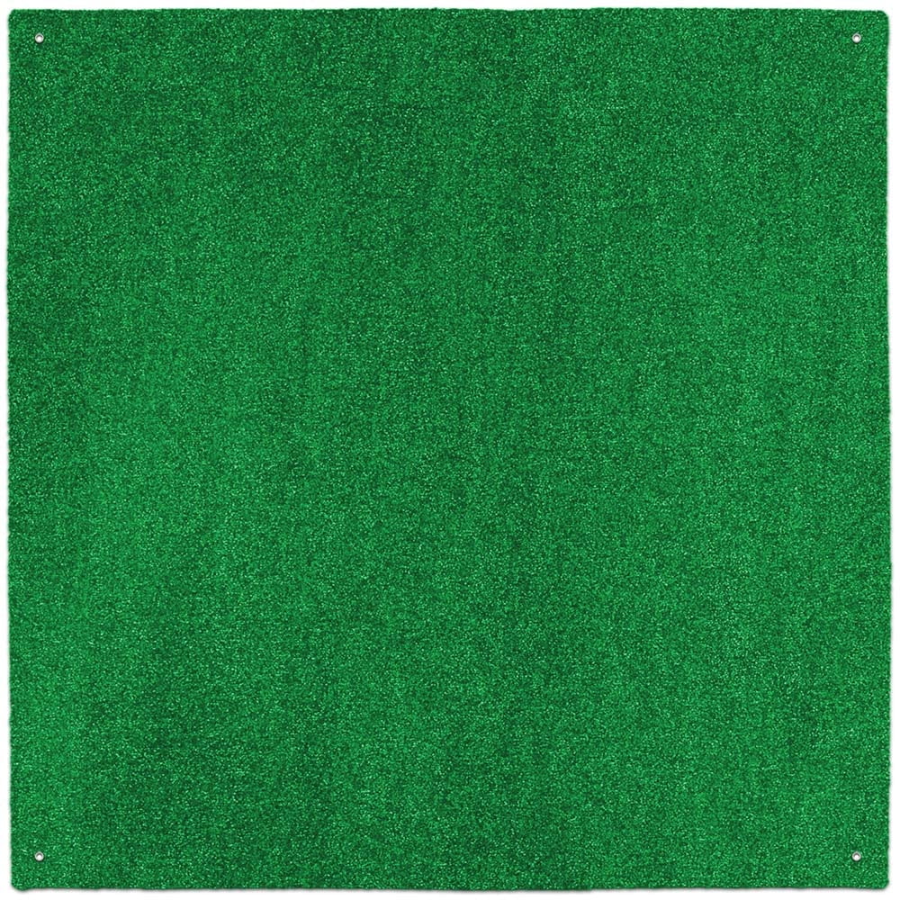 Green 10' x 10' Outdoor Turf Rug with Marine Backing