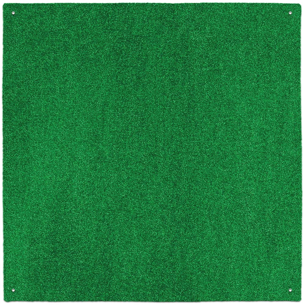 Green Outdoor Artificial Turf Rug with Marine Backing, 6 Ft. x 12 Ft.