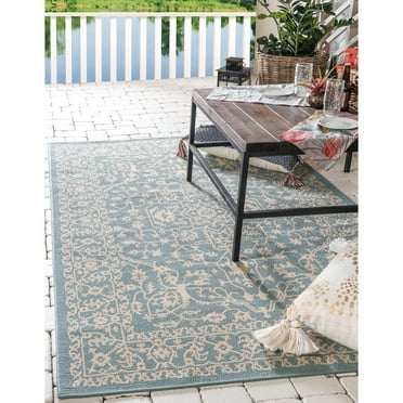 Outdoor Turgh Collection Area Rug Light Blue - 2'x3'