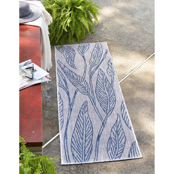 Outdoor Turgh Collection Area Rug Light Gray - 2'x6'