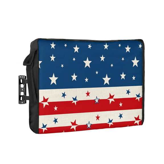 Outdoor Tv Cover 50 To 55 Inch, 4th of July Patriotic American Flag Waterproof And Weatherproof Tv Covers Tv Display Protectors For Outside Flat Screen Tv 48x30x4.5In