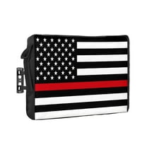Outdoor Tv Cover 50 To 55 Inch, Red-line American Flag Honoring Firefighters Waterproof And Weatherproof Tv Covers Tv Display Protectors For Outside Flat Screen Tv 30x19x4.5In