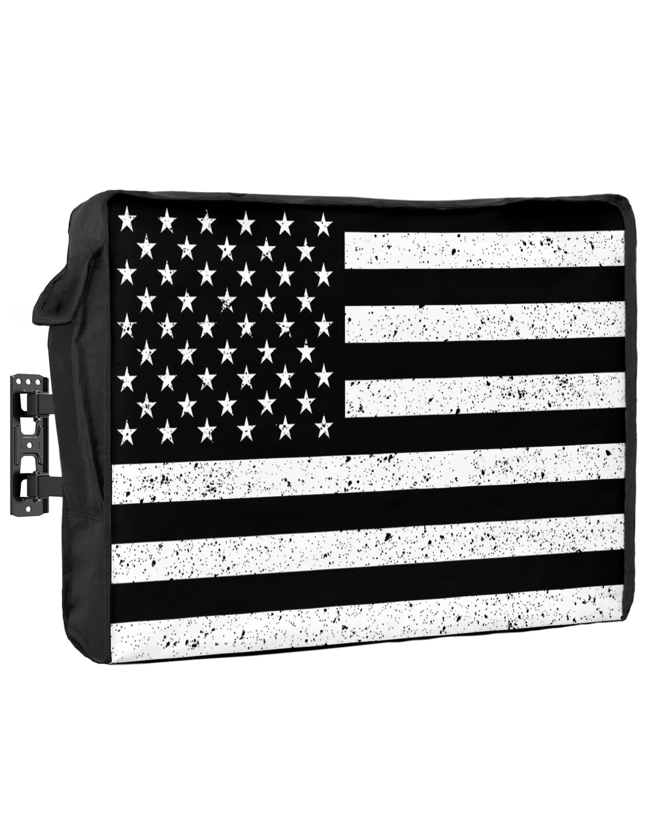 Outdoor Tv Cover 50 To 55 Inch, Independence Day American Flag Black White Waterproof And