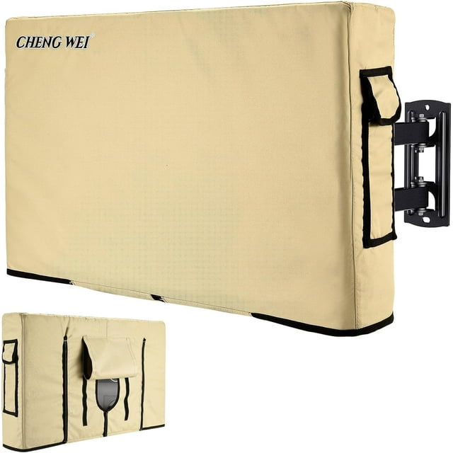 Outdoor Tv Cover for 55 Inch Tv Weatherproof 600D Waterproof Outside Tv