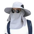 thumbnail image 1 of Outdoor UV Protection Sun Hat Neck Face Flap Wide Brim Hats Hiking Fishing R2K0, 1 of 5