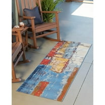 Outdoor Ucul Collection Area Rug Multi - 2'7"x12'