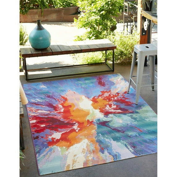 Outdoor Ucul Collection Area Rug Multi - 7'10"x10'