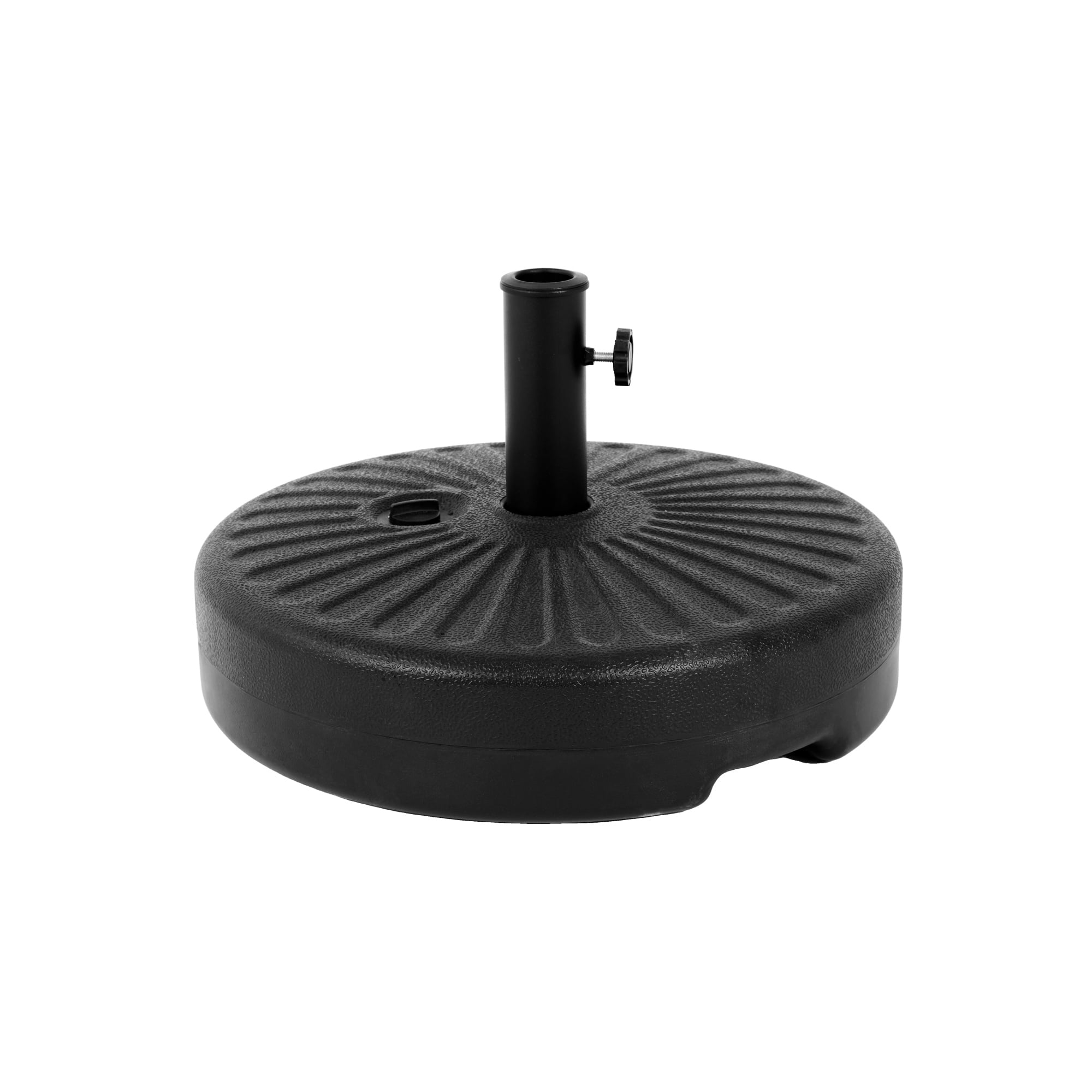 Outdoor Umbrella Base Fillable with Water or Sand, Heavy Duty High-Density Polyethylene Stand for Market Patio Umbrella, Black