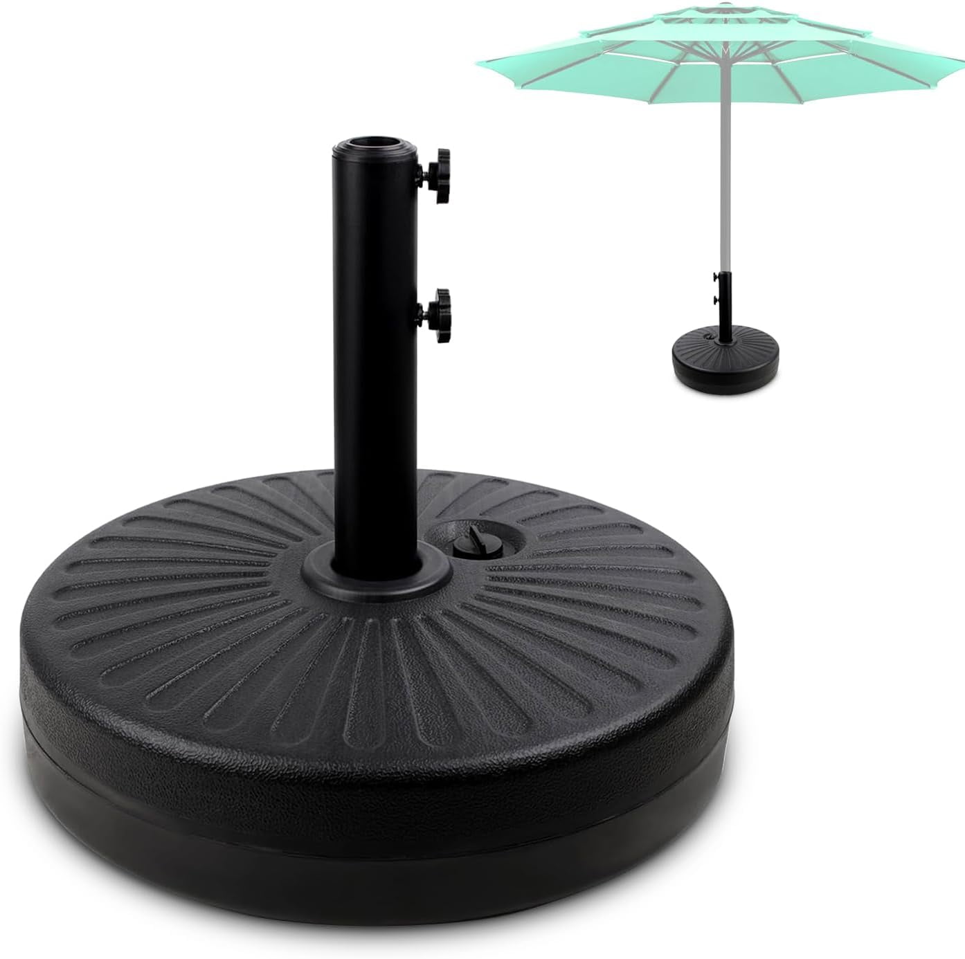 Outdoor Umbrella Base Stand, Water/Sand Filled Patio Umbrella Stand — free download