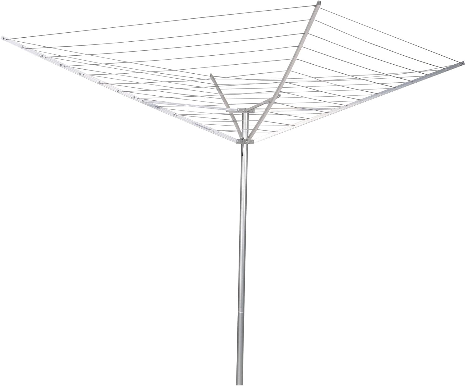 Outdoor Umbrella Drying Rack Aluminum Arms And Steel Post 12Lines